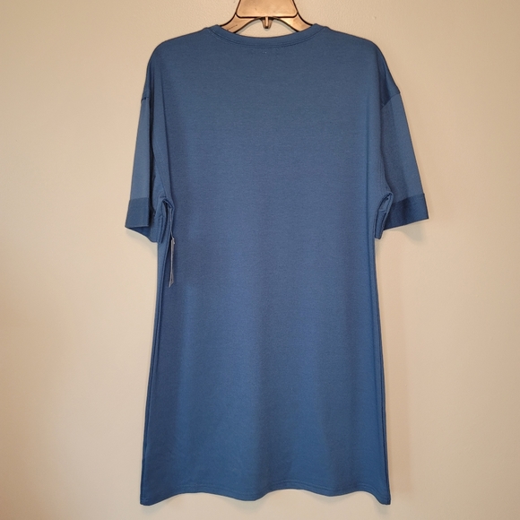 Stitchdrop French Terry T-shirt Dress Blue Medium NWT - Picture 8 of 9